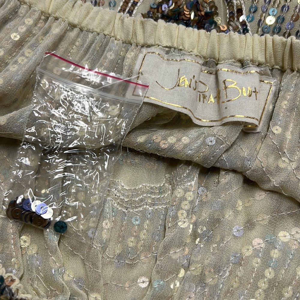 SOLD Jen’s Pirate Booty NWOT Off the Shoulder Beaded Dress Size S/M - Picture 6 of 8